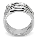 TK106 - High polished (no plating) Stainless Steel Ring with No Stone - Alamode