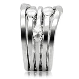 TK106 - High polished (no plating) Stainless Steel Ring with No Stone - Alamode - Flyclothing LLC