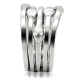 TK106 - High polished (no plating) Stainless Steel Ring with No Stone - Alamode - Flyclothing LLC