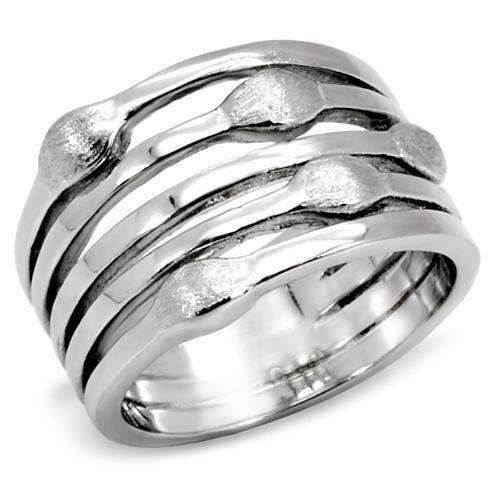 TK106 - High polished (no plating) Stainless Steel Ring with No Stone - Alamode - Flyclothing LLC