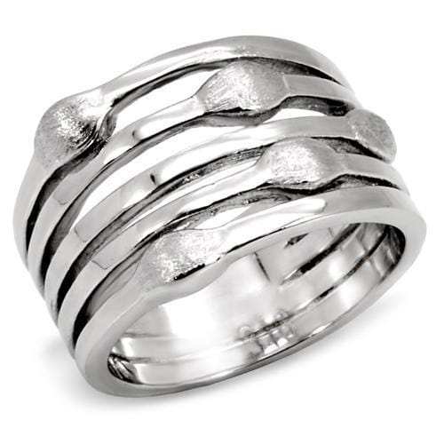TK106 - High polished (no plating) Stainless Steel Ring with No Stone - Alamode - Flyclothing LLC