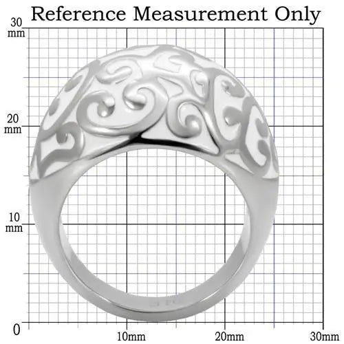 TK107 - High polished (no plating) Stainless Steel Ring with No Stone - Alamode - Flyclothing LLC