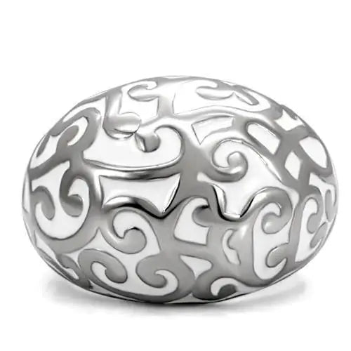 TK107 - High polished (no plating) Stainless Steel Ring with No Stone - Alamode - Flyclothing LLC