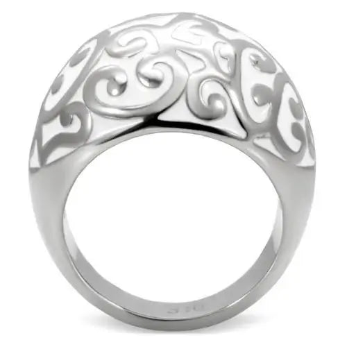 TK107 - High polished (no plating) Stainless Steel Ring with No Stone - Alamode - Flyclothing LLC