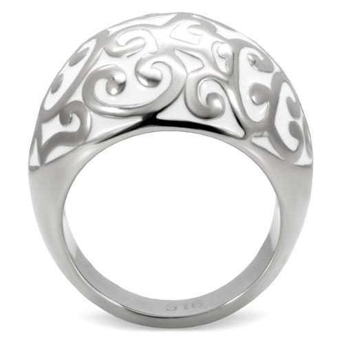 TK107 - High polished (no plating) Stainless Steel Ring with No Stone - Alamode - Flyclothing LLC