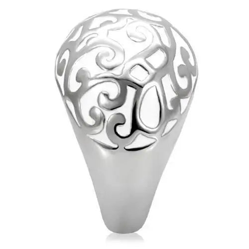TK107 - High polished (no plating) Stainless Steel Ring with No Stone - Alamode - Flyclothing LLC