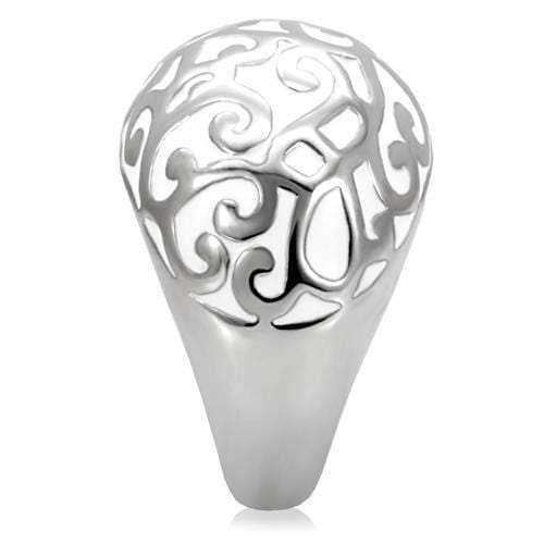 TK107 - High polished (no plating) Stainless Steel Ring with No Stone - Alamode - Flyclothing LLC