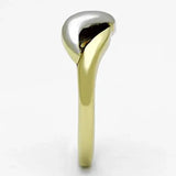 TK1089 - Two-Tone IP Gold (Ion Plating) Stainless Steel Ring with No Stone - Alamode - Flyclothing LLC