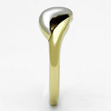 TK1089 - Two-Tone IP Gold (Ion Plating) Stainless Steel Ring with No Stone - Alamode