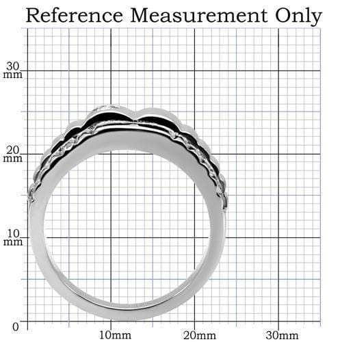 TK120 - High polished (no plating) Stainless Steel Ring with AAA Grade CZ in Clear - Alamode - Flyclothing LLC