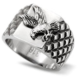 TK126 - High polished (no plating) Stainless Steel Ring with No Stone - Alamode