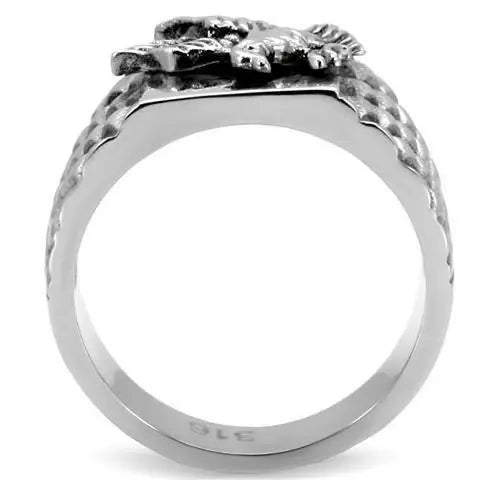 TK126 - High polished (no plating) Stainless Steel Ring with No Stone - Alamode - Flyclothing LLC