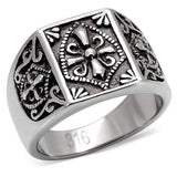 TK127 - High polished (no plating) Stainless Steel Ring with No Stone - Alamode - Flyclothing LLC