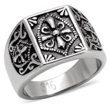 TK127 - High polished (no plating) Stainless Steel Ring with No Stone - Alamode