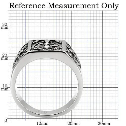 TK127 - High polished (no plating) Stainless Steel Ring with No Stone - Alamode - Flyclothing LLC