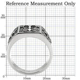 TK127 - High polished (no plating) Stainless Steel Ring with No Stone - Alamode - Flyclothing LLC
