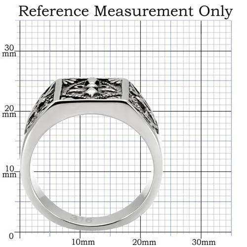 TK127 - High polished (no plating) Stainless Steel Ring with No Stone - Alamode - Flyclothing LLC