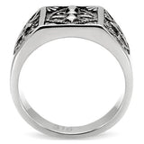 TK127 - High polished (no plating) Stainless Steel Ring with No Stone - Alamode