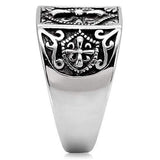 TK127 - High polished (no plating) Stainless Steel Ring with No Stone - Alamode - Flyclothing LLC