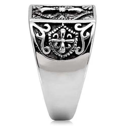 TK127 - High polished (no plating) Stainless Steel Ring with No Stone - Alamode - Flyclothing LLC