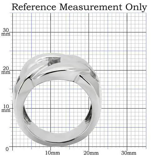 TK131 - High polished (no plating) Stainless Steel Ring with No Stone - Alamode - Flyclothing LLC