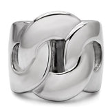 TK131 - High polished (no plating) Stainless Steel Ring with No Stone - Alamode