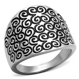 TK1329 - High polished (no plating) Stainless Steel Ring with No Stone - Alamode