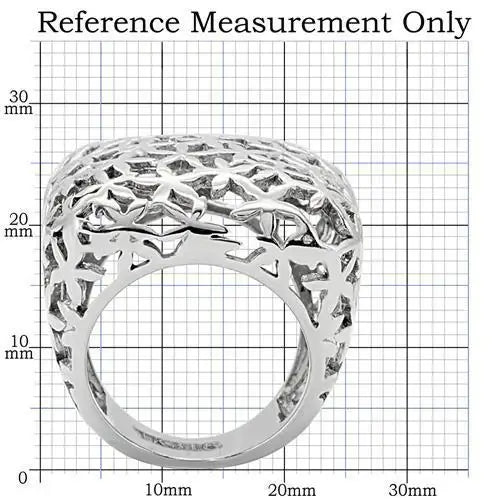 TK133 - High polished (no plating) Stainless Steel Ring with No Stone - Alamode - Flyclothing LLC