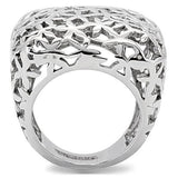 TK133 - High polished (no plating) Stainless Steel Ring with No Stone - Alamode