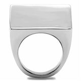 TK134 - High polished (no plating) Stainless Steel Ring with No Stone - Alamode