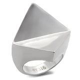 TK136 - High polished (no plating) Stainless Steel Ring with No Stone - Alamode