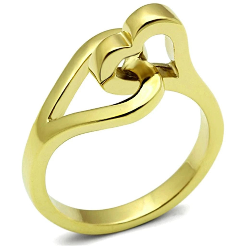 TK1382 - IP Gold(Ion Plating) Stainless Steel Ring with No Stone - Alamode