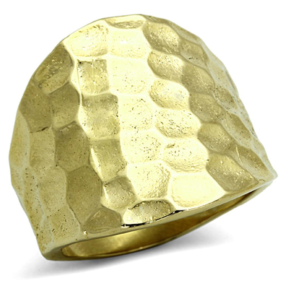 TK1383 - IP Gold(Ion Plating) Stainless Steel Ring with No Stone - Alamode