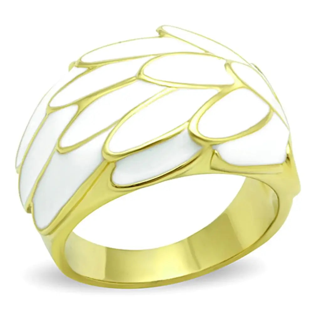 TK1387 - IP Gold(Ion Plating) Stainless Steel Ring with No Stone - Alamode - Flyclothing LLC