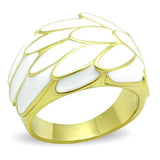 TK1387 - IP Gold(Ion Plating) Stainless Steel Ring with No Stone - Alamode - Flyclothing LLC