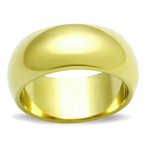TK1391 - IP Gold(Ion Plating) Stainless Steel Ring with No Stone - Alamode