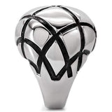 TK139 - High polished (no plating) Stainless Steel Ring with No Stone - Alamode - Flyclothing LLC