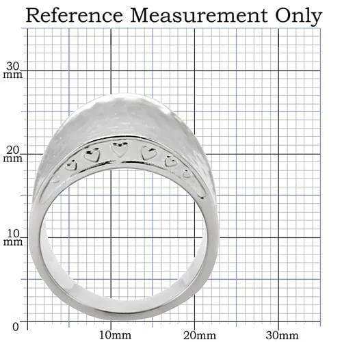 TK140 - High polished (no plating) Stainless Steel Ring with No Stone - Alamode - Flyclothing LLC