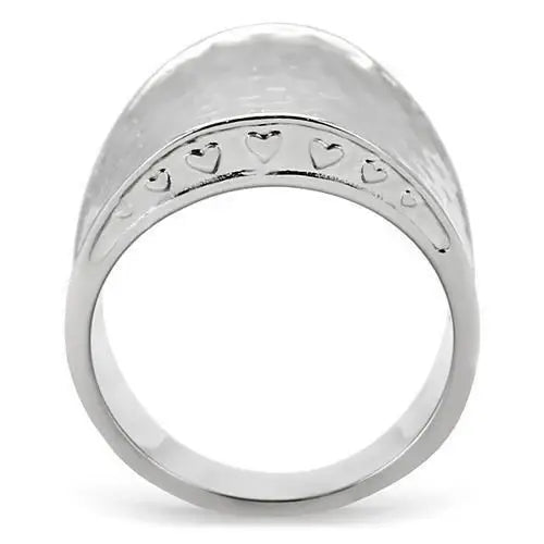 TK140 - High polished (no plating) Stainless Steel Ring with No Stone - Alamode - Flyclothing LLC