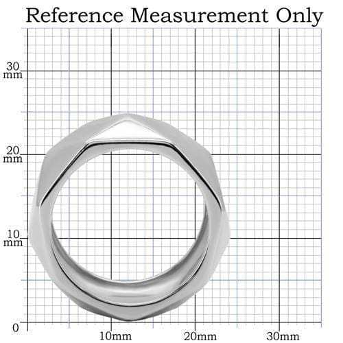 TK142 - High polished (no plating) Stainless Steel Ring with No Stone - Alamode - Flyclothing LLC