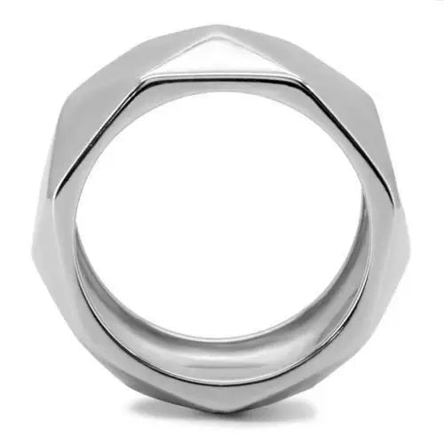 TK142 - High polished (no plating) Stainless Steel Ring with No Stone - Alamode - Flyclothing LLC