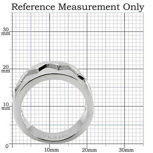 TK143 - High polished (no plating) Stainless Steel Ring with No Stone - Alamode - Flyclothing LLC
