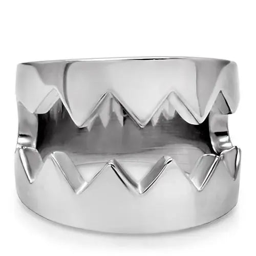 TK143 - High polished (no plating) Stainless Steel Ring with No Stone - Alamode - Flyclothing LLC