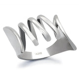 TK145 - High polished (no plating) Stainless Steel Ring with No Stone - Alamode - Flyclothing LLC