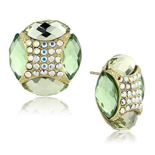TK1468 - IP Gold(Ion Plating) Stainless Steel Earrings with Synthetic Synthetic Glass in Multi Color - Alamode - Flyclothing LLC