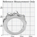 TK146 - High polished (no plating) Stainless Steel Ring with No Stone - Alamode - Flyclothing LLC