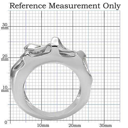 TK146 - High polished (no plating) Stainless Steel Ring with No Stone - Alamode - Flyclothing LLC