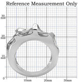 TK146 - High polished (no plating) Stainless Steel Ring with No Stone - Alamode