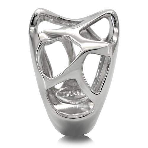 TK146 - High polished (no plating) Stainless Steel Ring with No Stone - Alamode - Flyclothing LLC