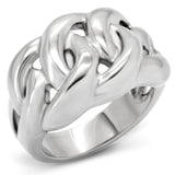 TK147 - High polished (no plating) Stainless Steel Ring with No Stone - Alamode